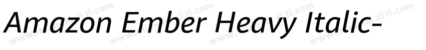 Amazon Ember Heavy Italic字体转换